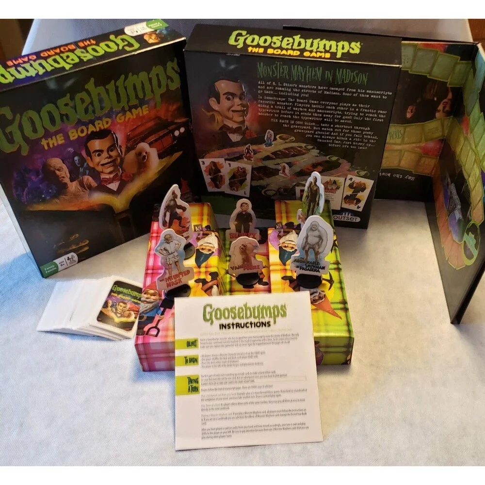 Goosebumps The Board Game R.L. Stine Outset Game Pre Owned All Pieces Included